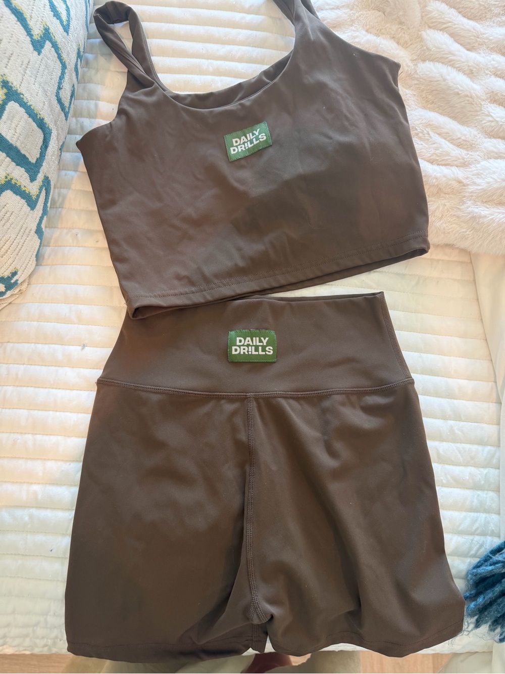 Daily Drills Brown Athletic Biker Shorts and tank top
WORN ONCE!!!
$175 OBO